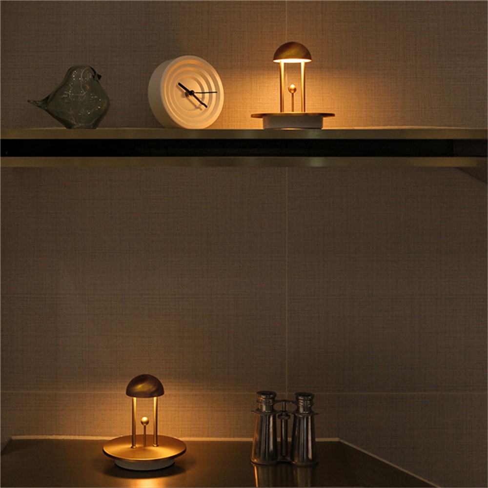 COMELY Bell Design Modern Creative Infrared Gesture Dimming Night Light Rechargeable LED Table Lamp Home Decor - Gold-4