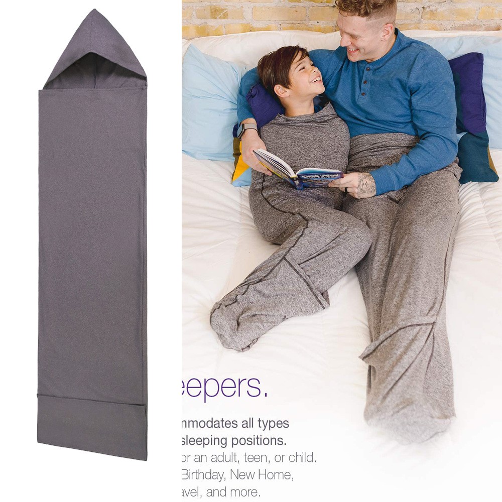 Sleeping Bag 185*50cm Washable Cotton + Polyester Soft Camping Gear for Indoor Outdoor Hiking Camping Backpacking-9