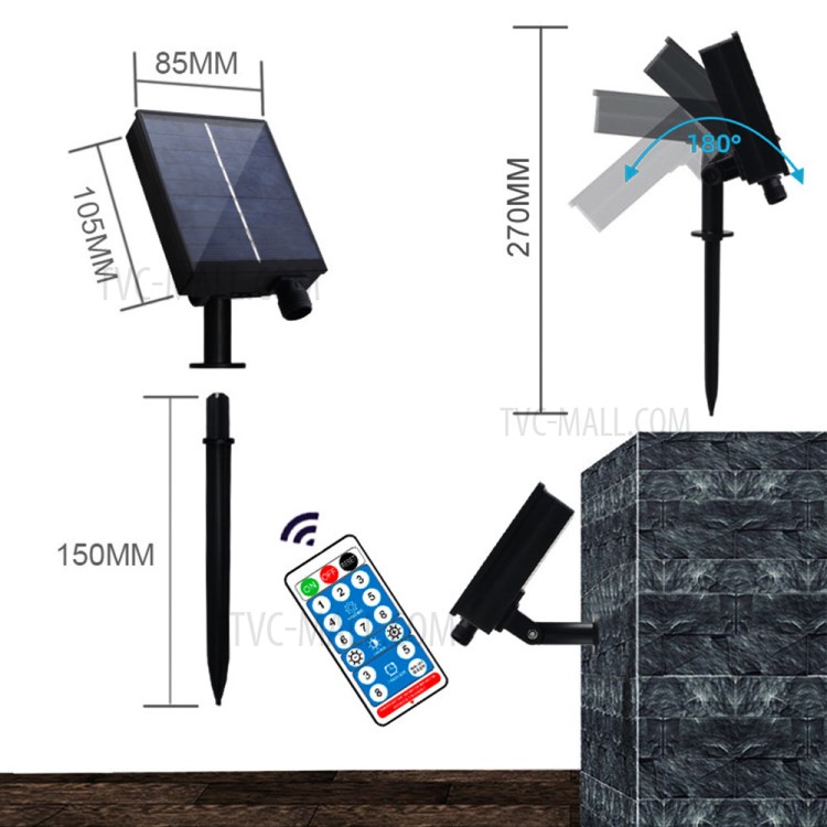 Patio Waterproof Umbrella LED Light Outdoor Garden Remote Control Parasol Light-5