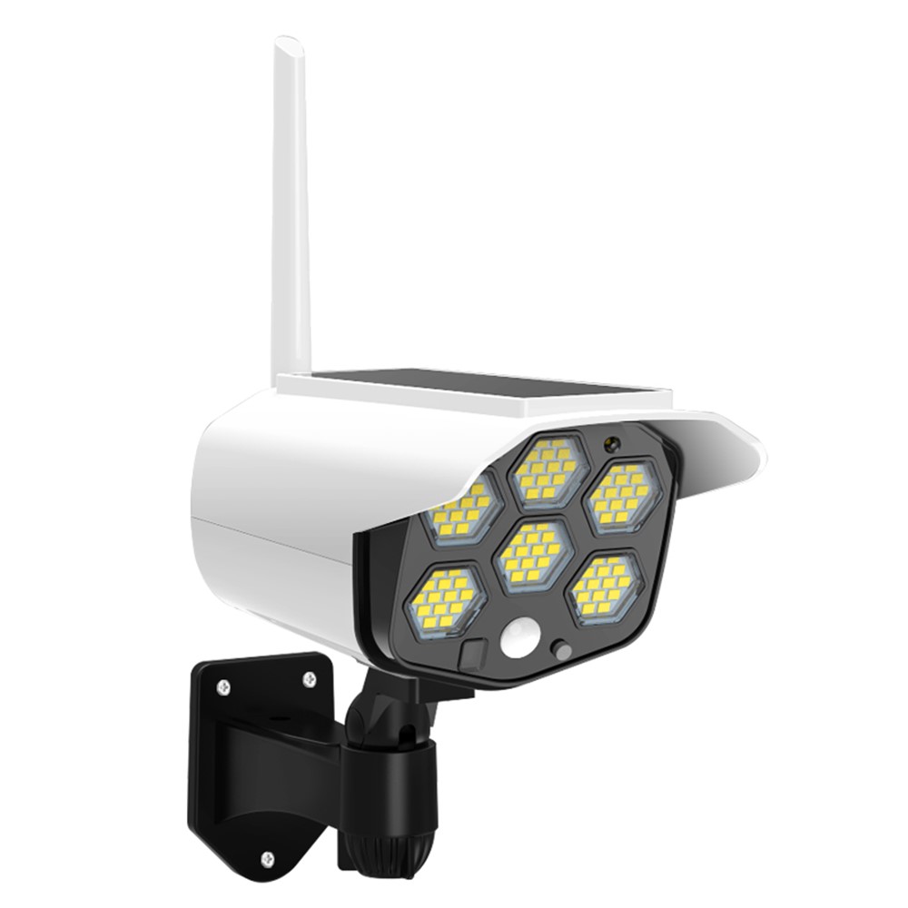 E-SMARTER V76 Solar Light Simulation Surveillance Camera Shape IP66 Waterproof Outdoor LED Spotlight Garden Wall Light-5