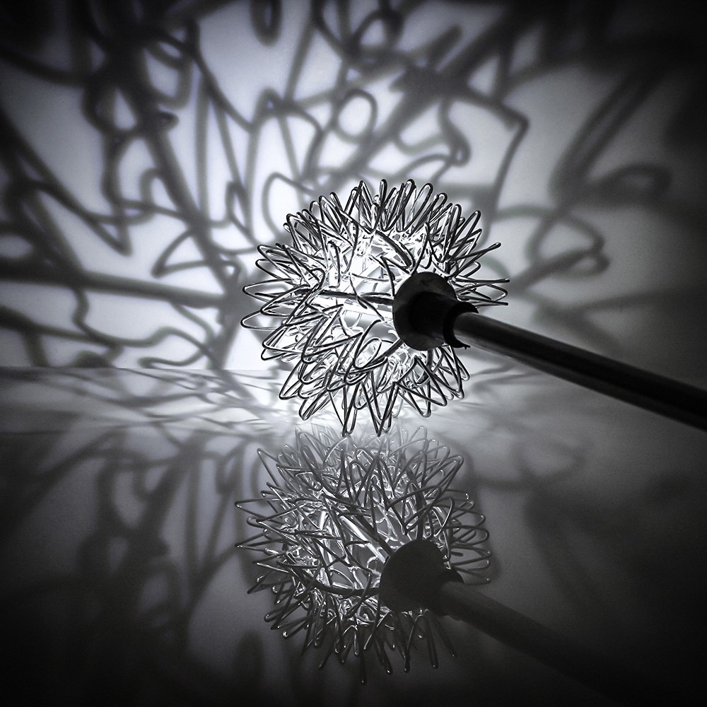 HUIHAO L106 4 Pack Outdoor LED Solar Lights Waterproof Dandelion Stainless Steel Landscape Lighting for Garden Yard Lawn Decor - Cool White-6