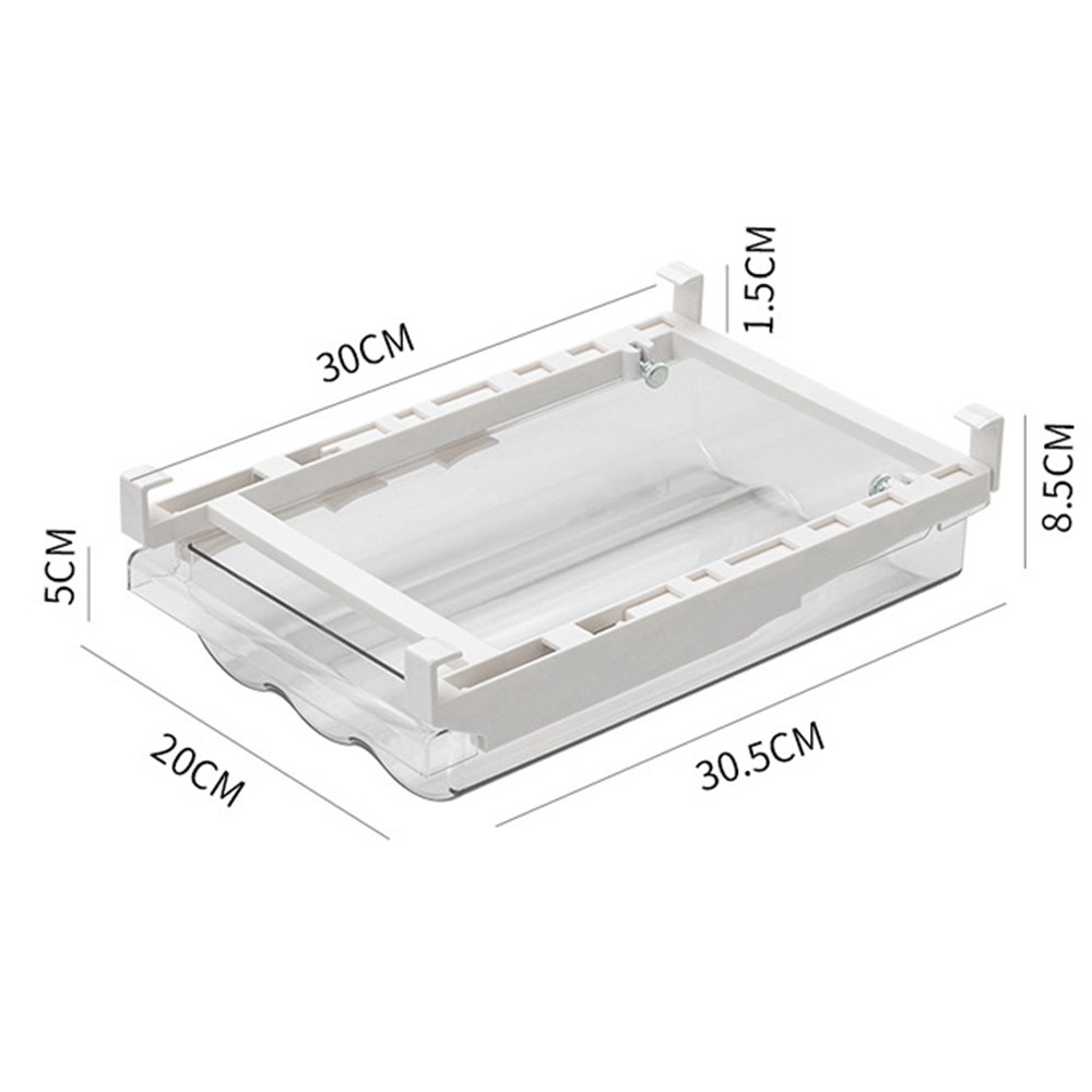YM-6499 20PCS Sliding Pull Out Egg Drawer Fridge Bin Refrigerator Holder Box Clear Plastic Freezer Container (No FDA Certificate, BPA Free)-6