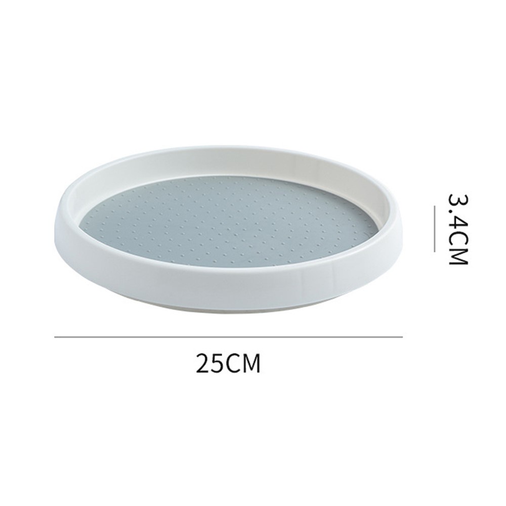YM-6329 40Pcs 25cm Kitchen Cabinet Non-slip Spice Rack 360 Degree Rotation Storage Tray-4
