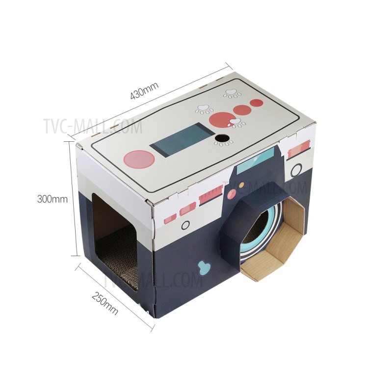 TG-CTOY23 Style 2 in 1 Cat House with Cat Scratch Board - Black-10