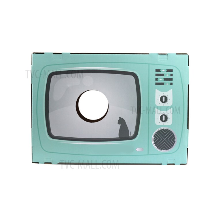 TG-CTOY23 Style 2 Dans 1 Maison De Chat Avec Carte À Gratter Chat - Cyan-3