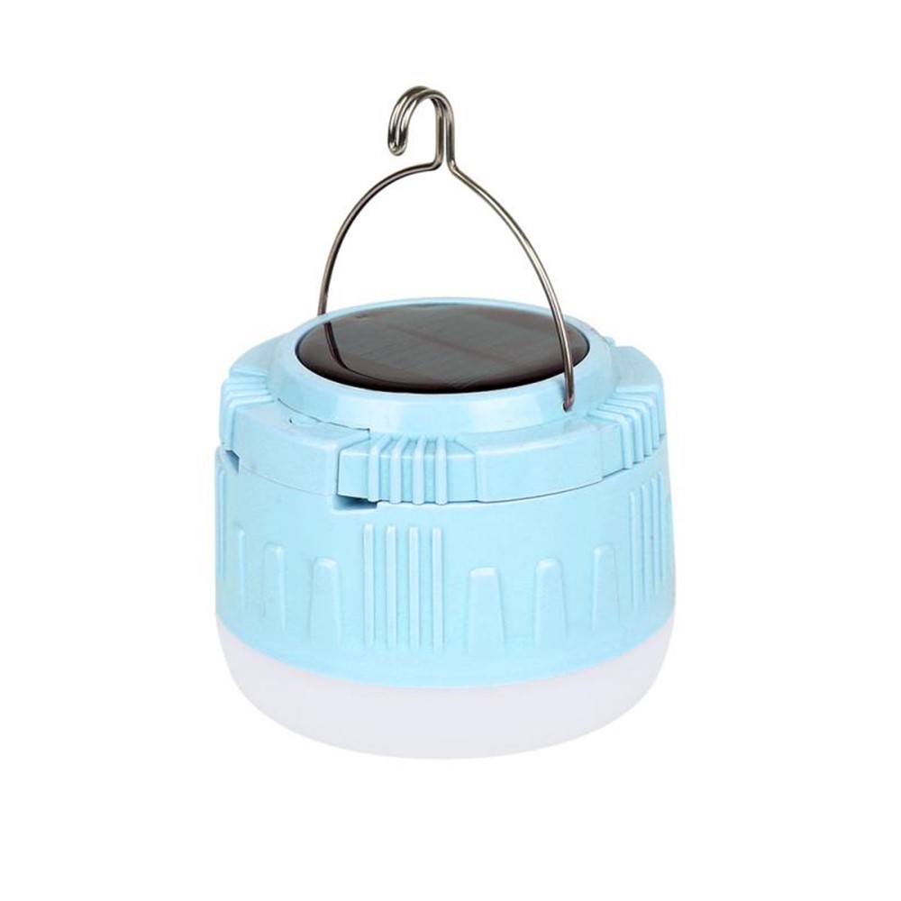 XC50 50W Portable LED Camping Light USB Rechargeable Solar Waterproof Outdoor Camping Hiking Fishing Lamp Support Phone Charging - Blue-2