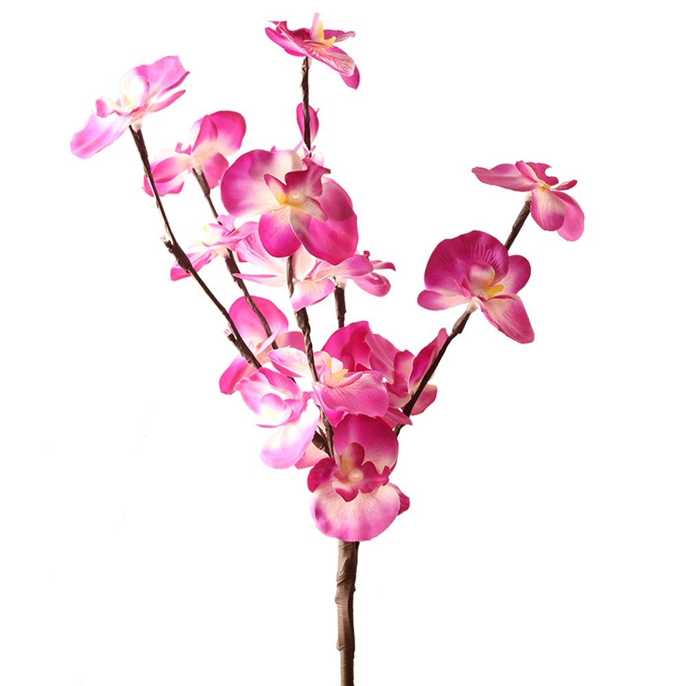 HUIHAO LSF07 2-Pack Outdoor Solar Orchid LED Stake Lights Waterproof Garden Decor Pathway Landscape Lighting - Purple Orchid-10