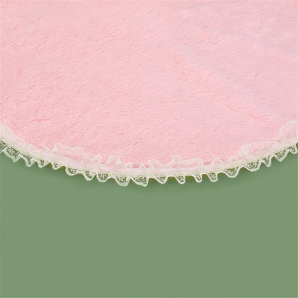 TG-PB0101 54cm Round Lace Design Soft Plush Warm Pet Floor Mat Dog Cat Rest Sleeping Pad-5