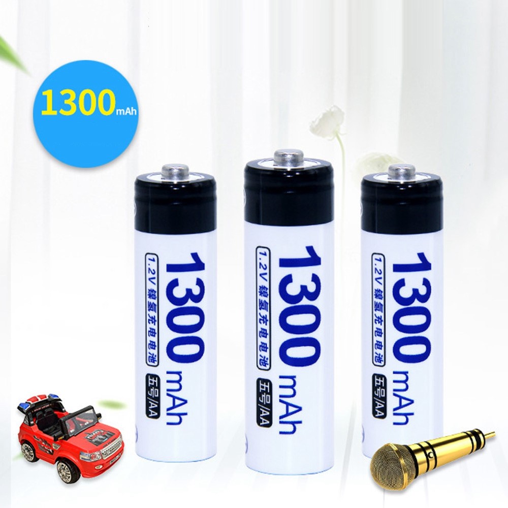 DOUBLEPOW DP-AA1300mah 8Pcs for Camera Toys Flashlight 1.2V 1300mAh AA Batteries Rechargeable Ni-MH Battery with Storage Box-2