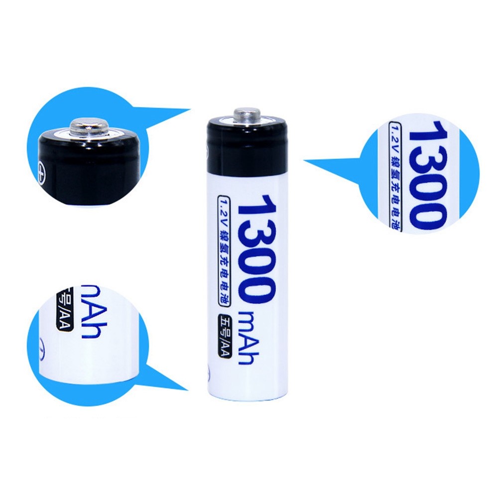 DOUBLEPOW DP-AA1300mah 8Pcs for Camera Toys Flashlight 1.2V 1300mAh AA Batteries Rechargeable Ni-MH Battery with Storage Box-6