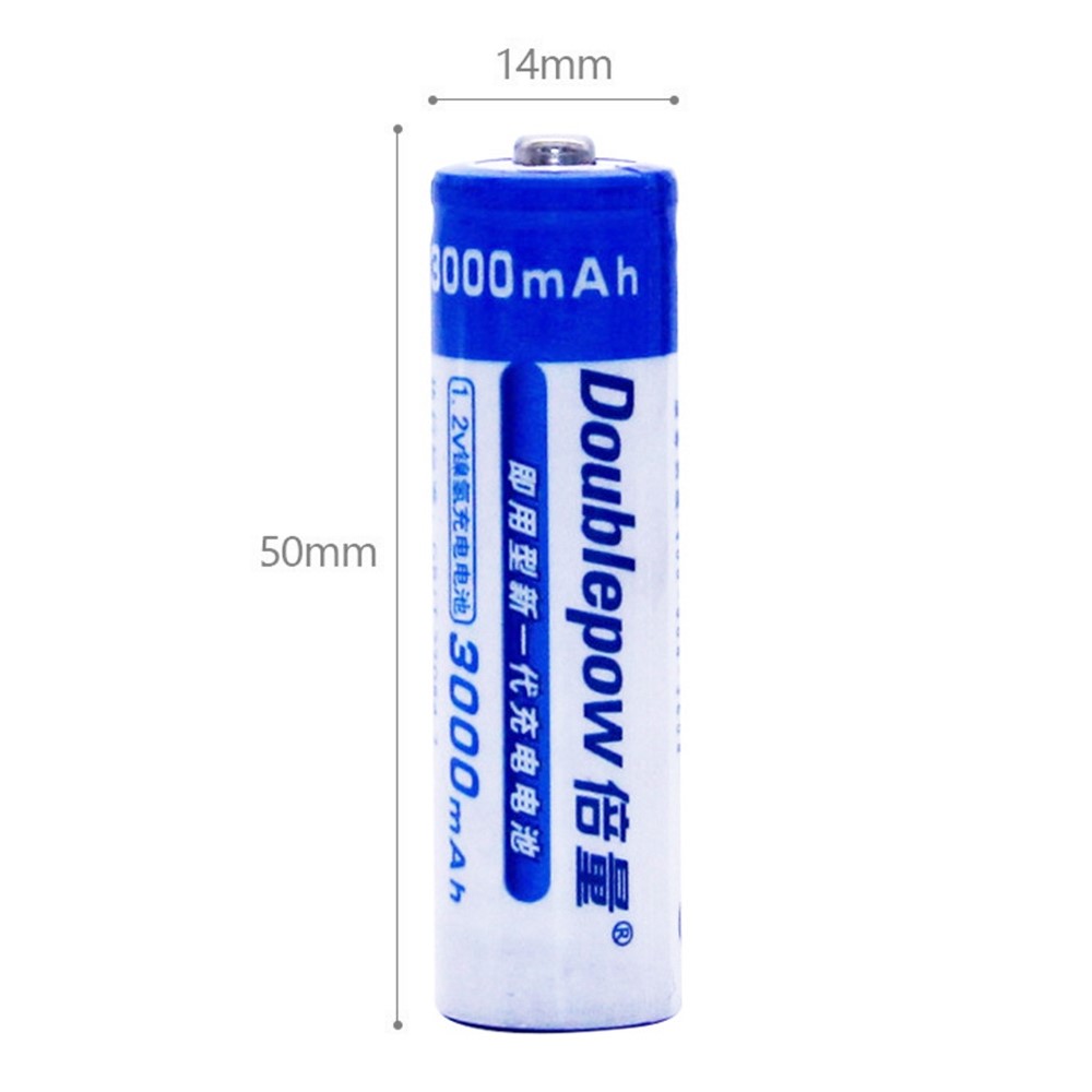 DOUBLEPOW DP-AA3000mah 2Pcs for Temperature Gun Remote Control Mouse Toy AA Batteries, 1.2V 3000mAh Rechargeable Ni-MH Battery-9