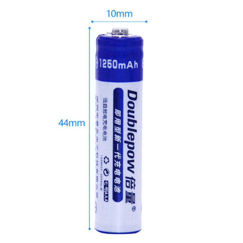 DOUBLEPOW 1PC 1.2V 1250mAh AAA Ni-MH Battery Electronic Toy Mouse Rechargeable Battery with Storage Box-10