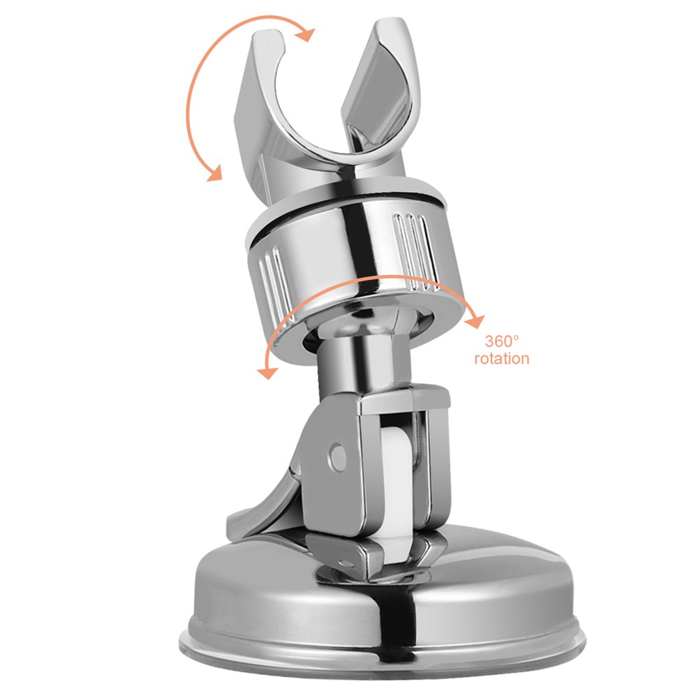 Universal Adjustable Handheld Shower Head Holder Suction Cup Holder Full Plating Shower Head Bathroom Bracket, Style A-5