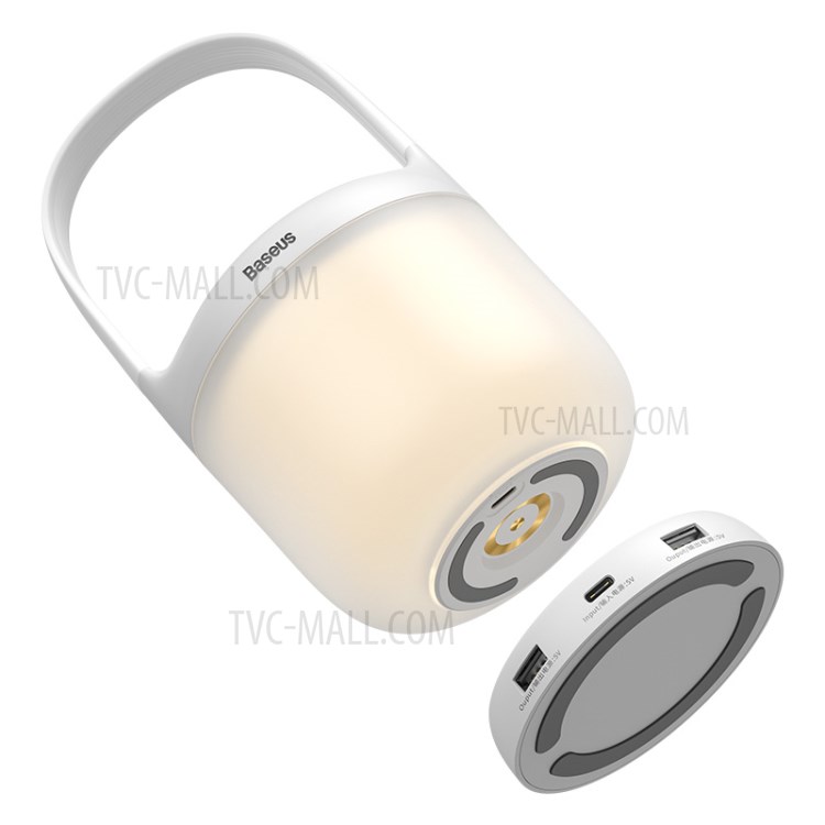 BASEUS Moon-white Series Portable Lamp Stepless Dimmable Light with Knob - White-11