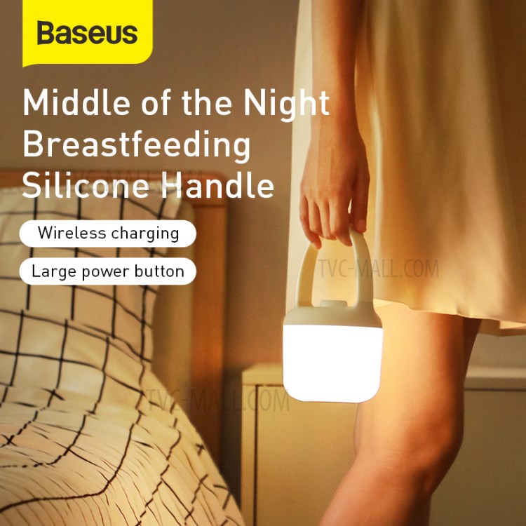 BASEUS Moon-white Series Portable Lamp Stepless Dimmable Light with Knob - White-2