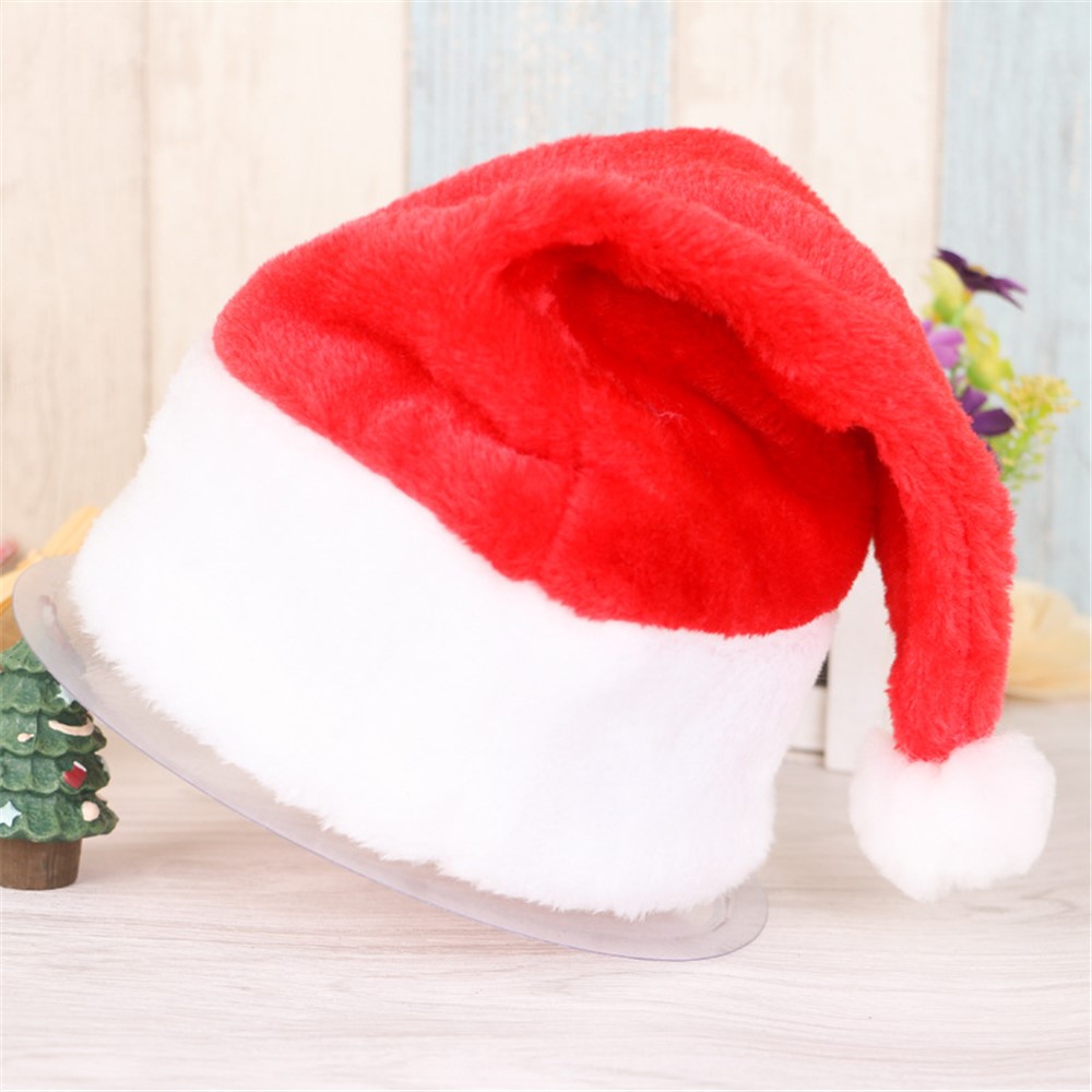 2pcs / Softpack En Peluche Chapeau Noël Père Noël Chapeau Noël Pour Les Enfants-1