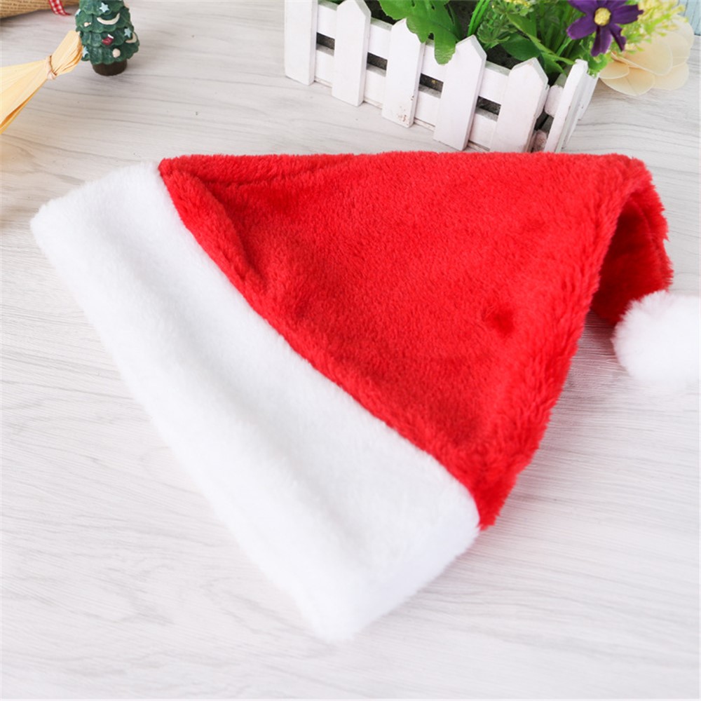 2pcs / Softpack En Peluche Chapeau Noël Père Noël Chapeau Noël Pour Les Enfants-2