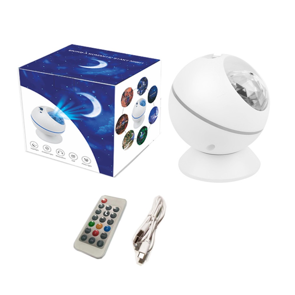 Voice Control Bluetooth Moon Stars Sky Projection Lamp LED Romantic Starry Night Lights-12
