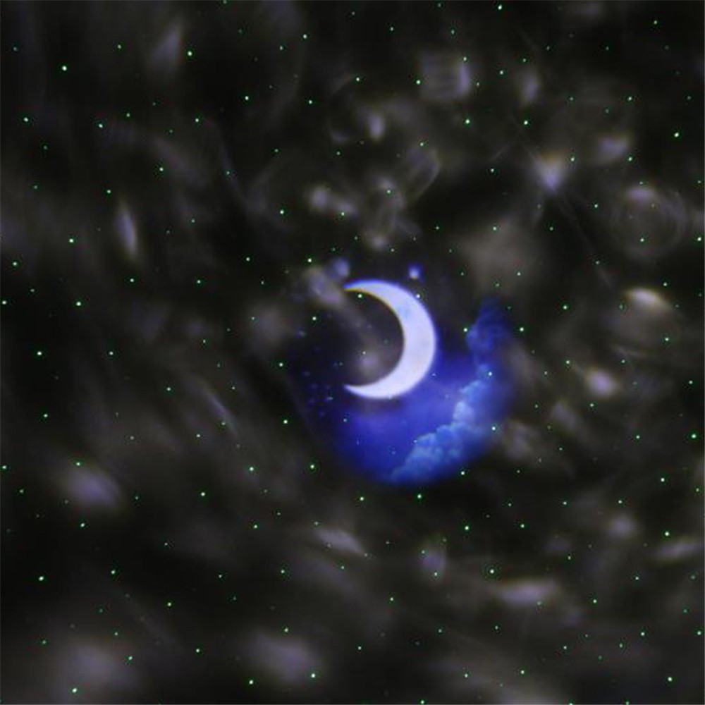 Voice Control Bluetooth Moon Stars Sky Projection Lamp LED Romantic Starry Night Lights-7