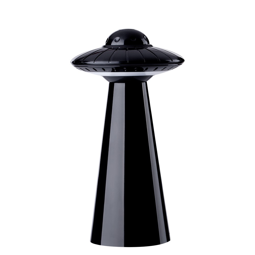 Creative UFO Design Rechargeable Bedroom LED Table Lamp Stepless Dimming Night Light Home Decor - Black-1