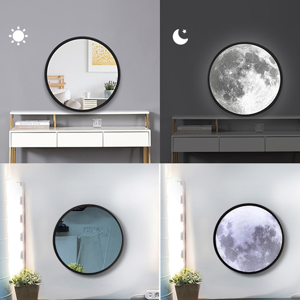 20cm LED Makeup Mirror Moon Lamp Magic Mirror USB Night Light Home Decoration Creative Gift-2