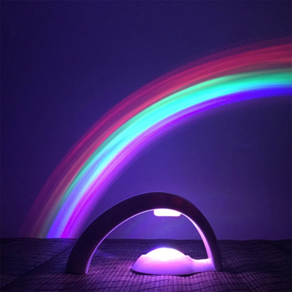 3D Romantic Rainbow Projector Colorful LED Night Light Atmosphere Lamp for Baby Bedroom-2