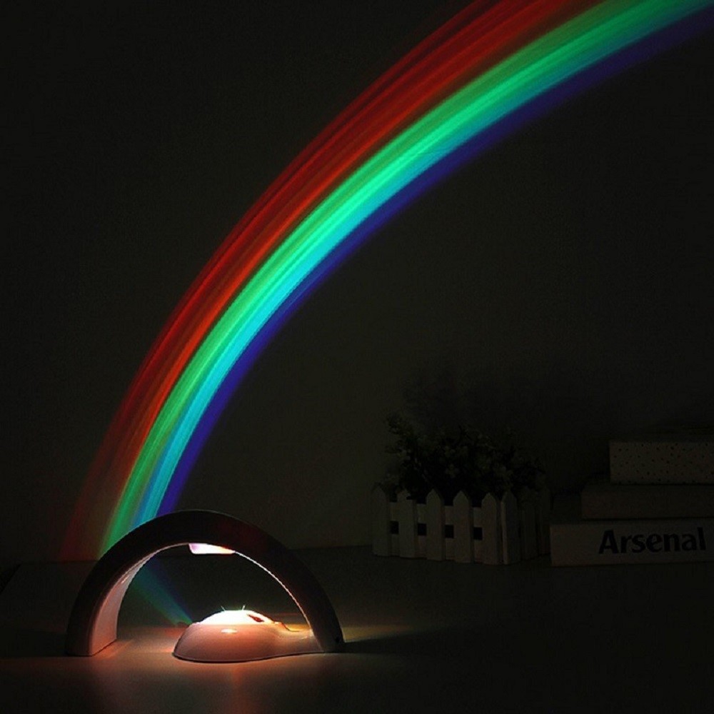 3D Romantic Rainbow Projector Colorful LED Night Light Atmosphere Lamp for Baby Bedroom-4
