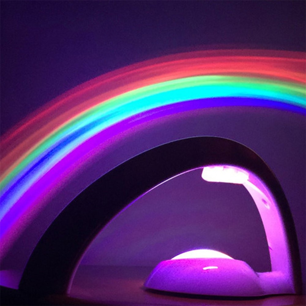 3D Romantic Rainbow Projector Colorful LED Night Light Atmosphere Lamp for Baby Bedroom-5
