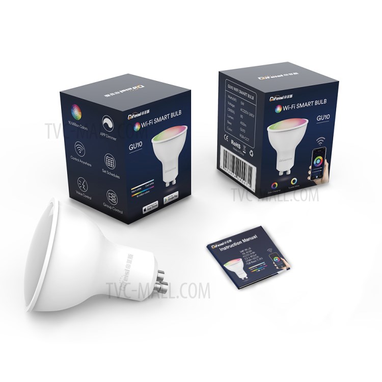Cu10 5W RGB Dimmable GU10 SMART LED LED Bombilla De Aplicación WiFi Control De Aplicación Para Alexa Google Assistant-7