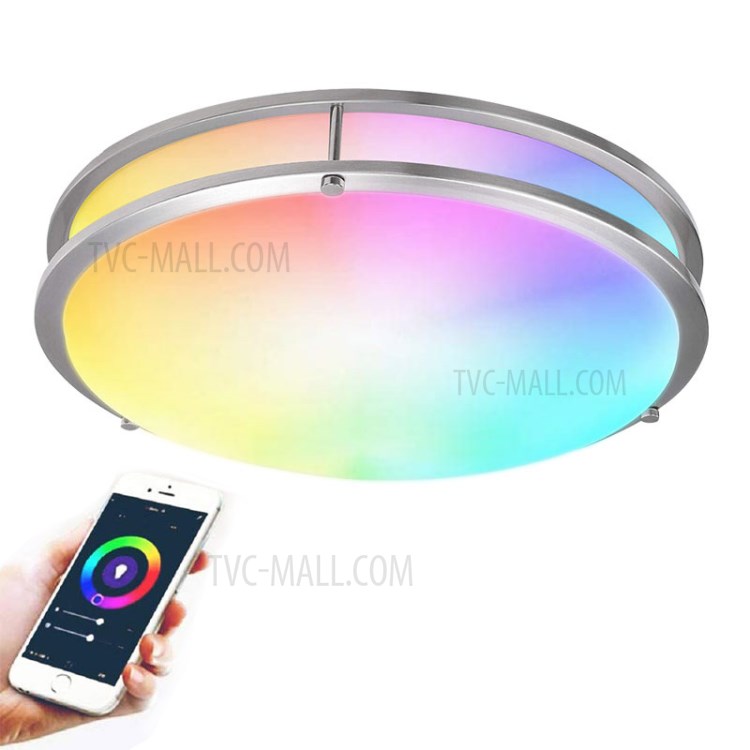 DR01 WiFi Ceiling Light APP Control Bluetooth Modern RGB LED Ceiling Lamp for Bedrooms Home Lighting - 14 Inch, 20W-1