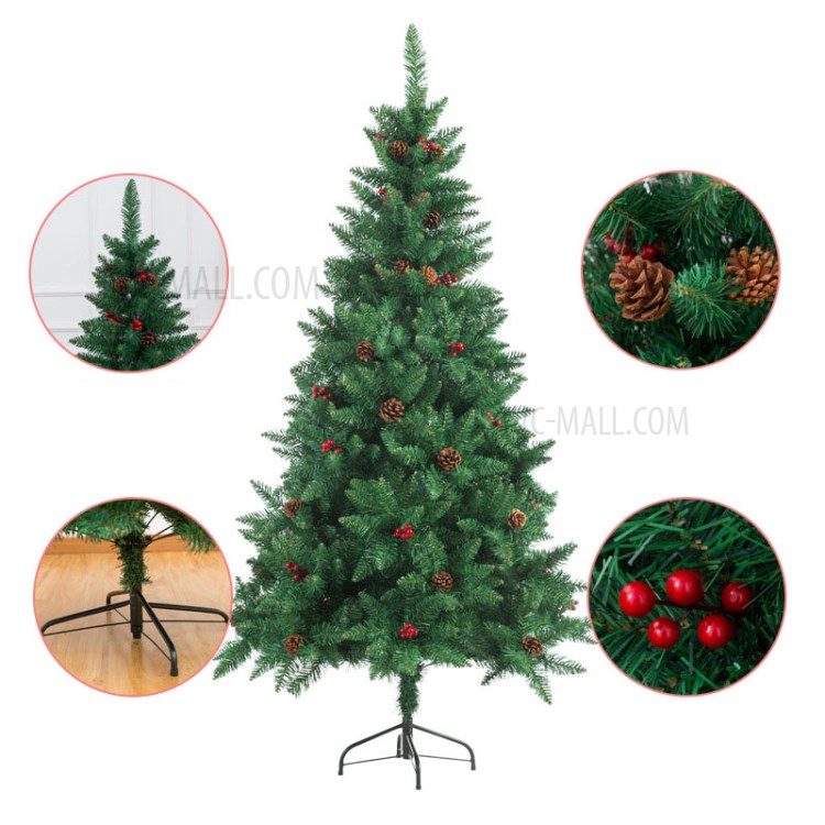 180cm 800 Arbres-tips Arbre De Simulation D'arbre De Noël Artificiel De Fournitures De Décoration De Noël-2