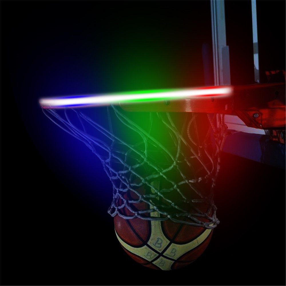 Solar Powered 30-LED Basketball Hoop Light Strip Basket Frame Lamp for Playing At Night 1m-11