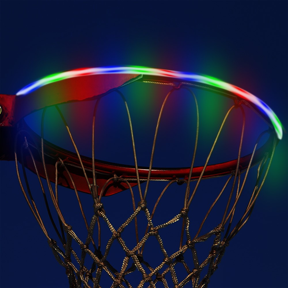 Solar Powered 30-LED Basketball Hoop Light Strip Basket Frame Lamp for Playing At Night 1m-12