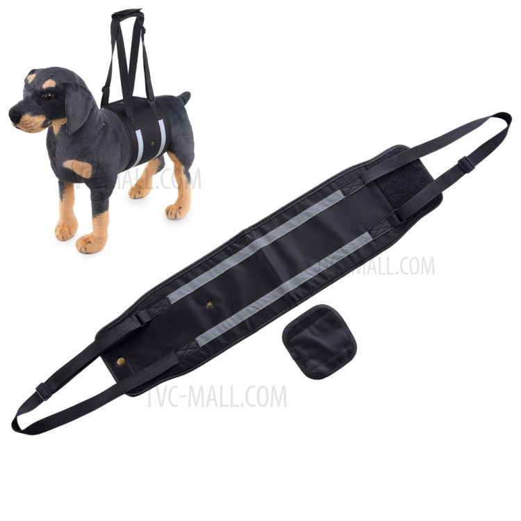 Pet Cinto De Transporte Cão Cinturão De Proteção Ajudando Assistência - Tamanho: M / Preto Com Listra Reflexivo-1