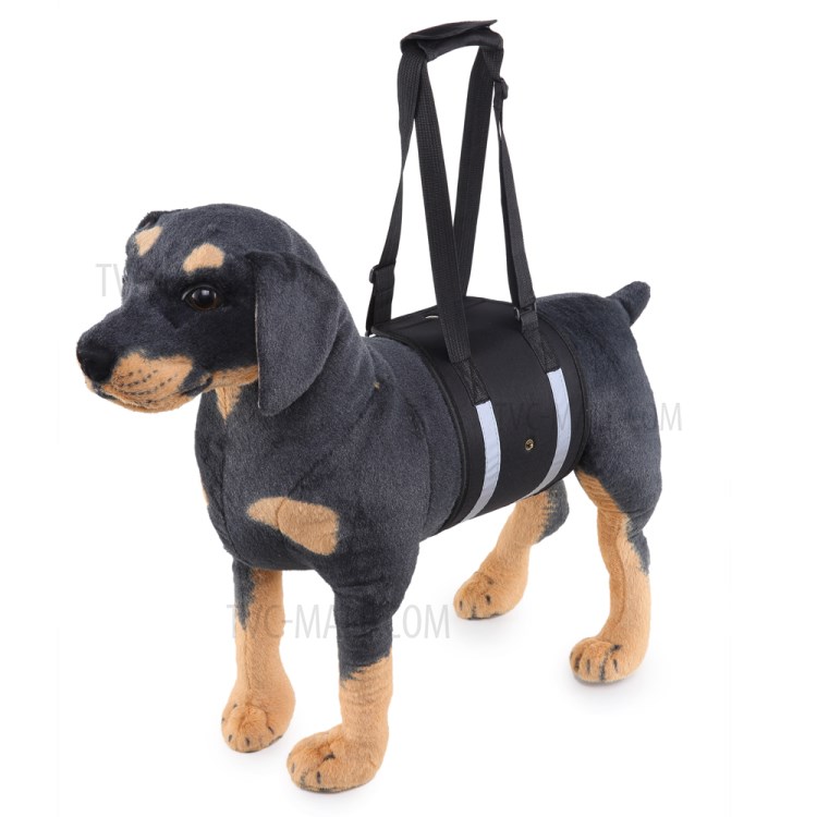 Pet Cinto De Transporte Cão Cinturão De Proteção Ajudando Assistência - Tamanho: M / Preto Com Listra Reflexivo-9