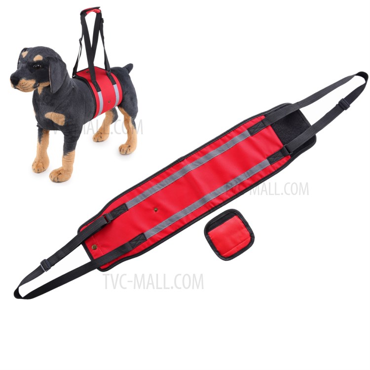Pet Cinto De Transporte Cão Cinturão De Proteção Ajudando Assistência - Tamanho: M / Vermelho Com Faixa Reflexiva-1