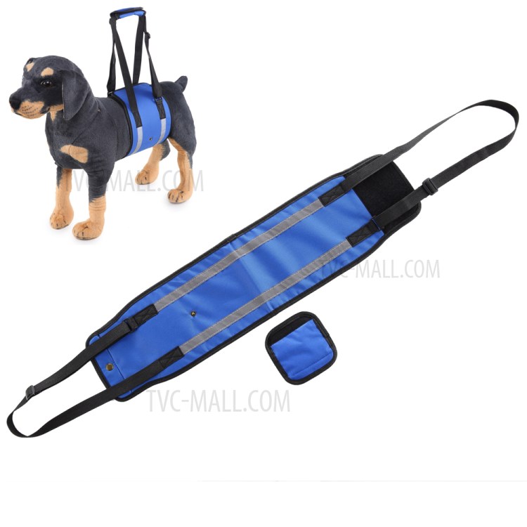 Pet Cinto De Transporte Cão Cinturão De Proteção Ajudando Assistência - Tamanho: M / Azul Com Listra Reflexivo-1