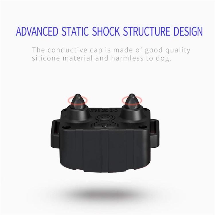 500m Fernbedienung Haustierhundrindekragen Elektronische Vibration Rinde Schockkragen - Blau-3