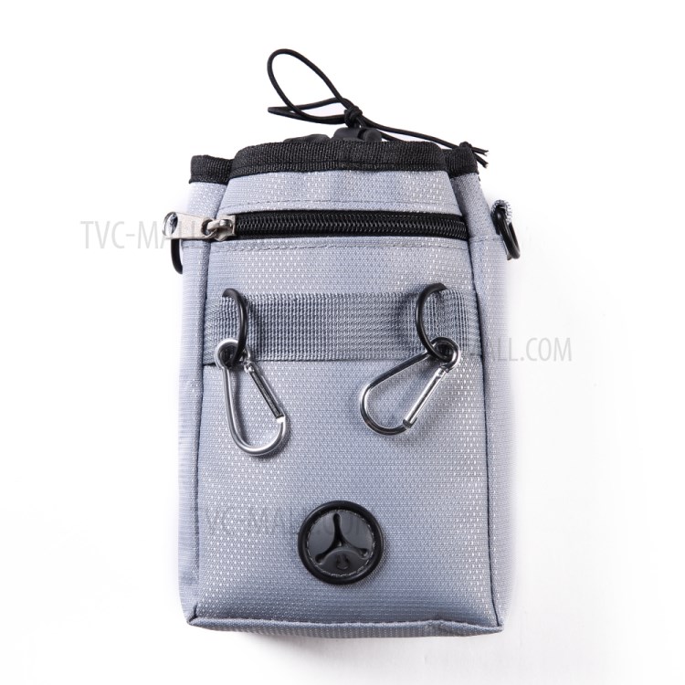 Cão Bolsa Deleite Mãos Pet Saco Da Cintura Treinamento Gratuito Cordão Carrega Brinquedos De Estimação Bolsa De Saco De Cocô De Alimentos - Cinzento-7