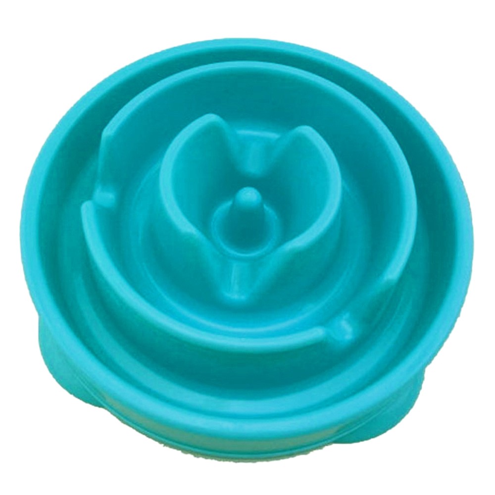 GW-21 Size S, Anti-Choking Puppy Dish Slow Feeder Dog Bowl Puzzle Pet Food Slow Eating Bowls - Blue-2