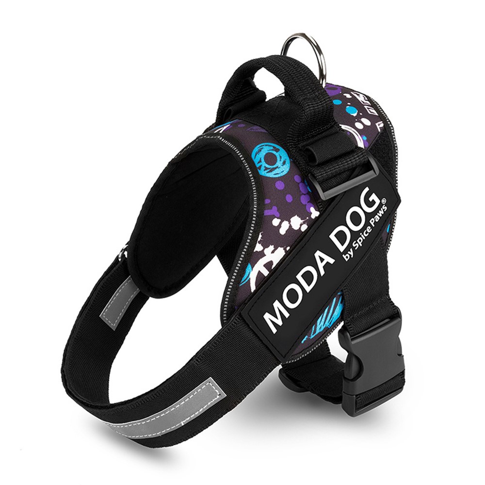MODA DOG H047 Size XS, Medium/Large Dog Harness Anti-Rush Easy Control Pet Vest - Peace Guard - Sky-1