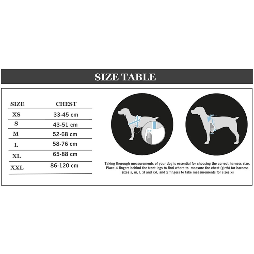 MODA DOG H047 Size XL, No Pull Anti-Rush Harness Comfortable Medium/Large Dog Easy Control Walking Pet Vest - Peace Guard - Love-3