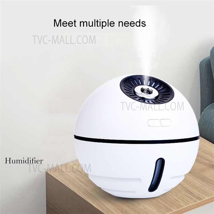 300ml Space Ball Humidifier Portable Atomizer Suitable for Home Car Bedroom Office and Travel - White-2