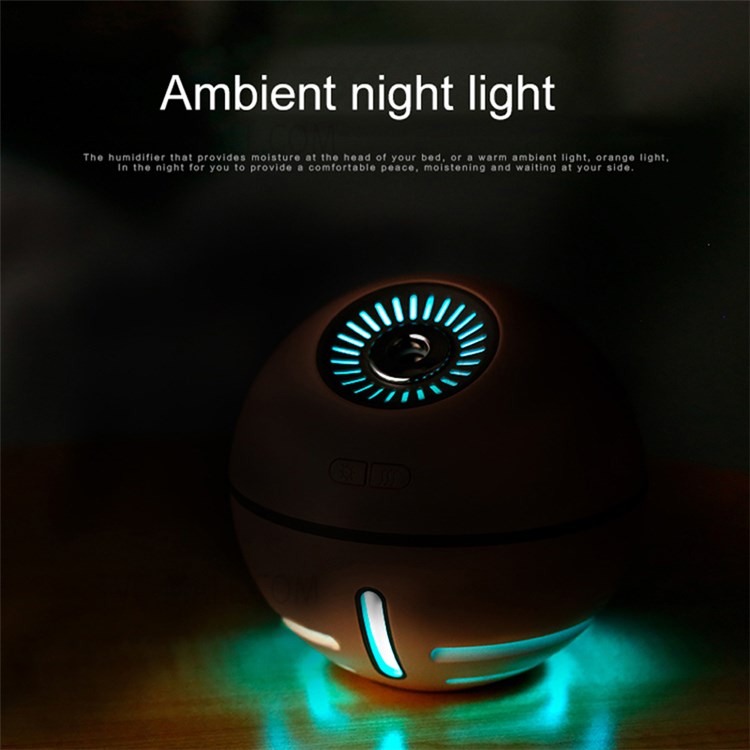 300ml Space Ball Humidifier Portable Atomizer Suitable for Home Car Bedroom Office and Travel - White-6