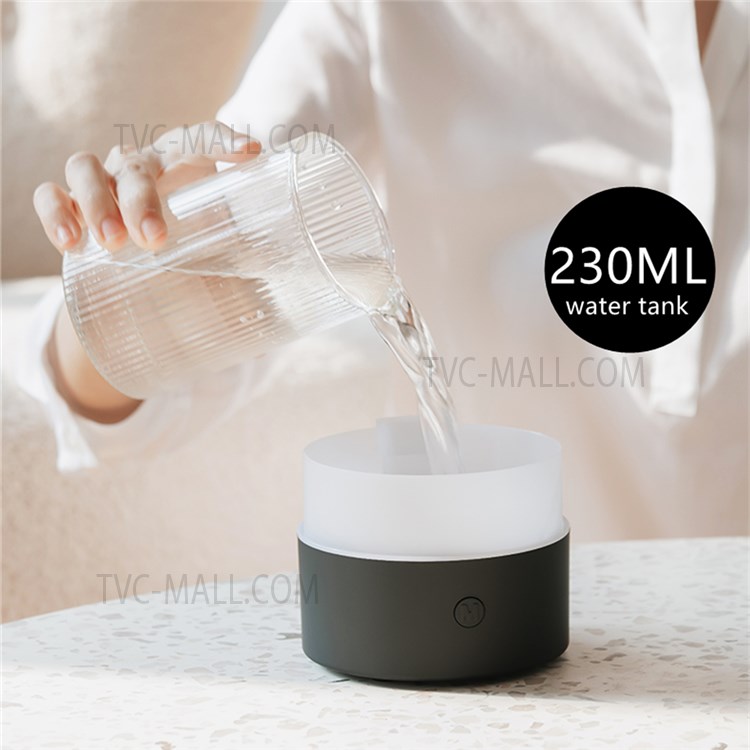 WX107 230ml Aroma Diffuser Air Humidifier Ultrasonic Fragrance Diffuser Essential Oil Humidifier Mist Maker Fogger with Light for Home Car - Silver-3
