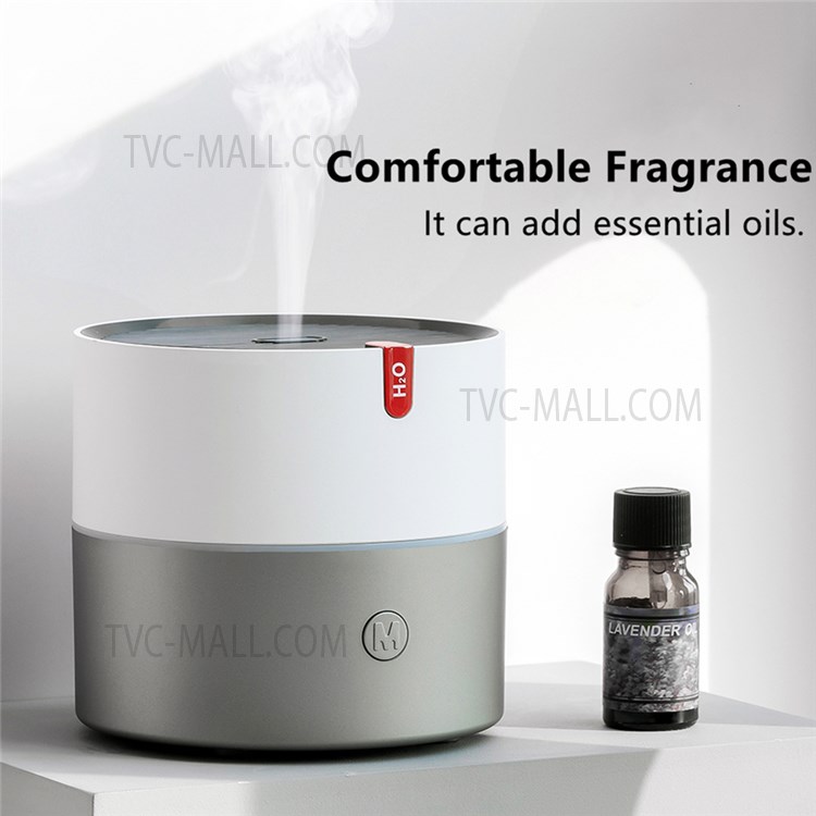 WX107 230ml Aroma Diffuser Air Humidifier Ultrasonic Fragrance Diffuser Essential Oil Humidifier Mist Maker Fogger with Light for Home Car - Silver-4