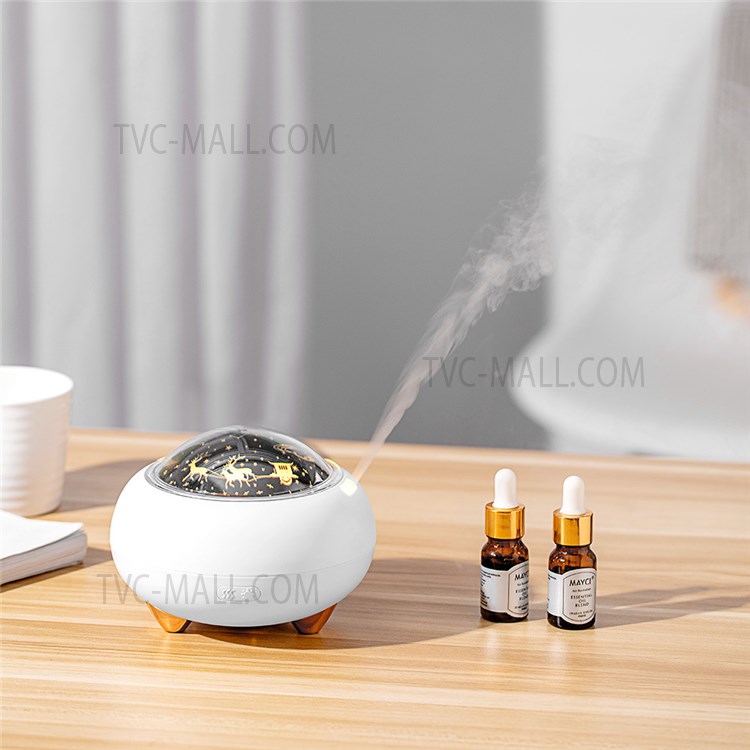 WX101 220ml Aroma Diffuser Household USB Mute Humidifier with Starry Night Light for Gym Bedroom Living Room Office - White-3