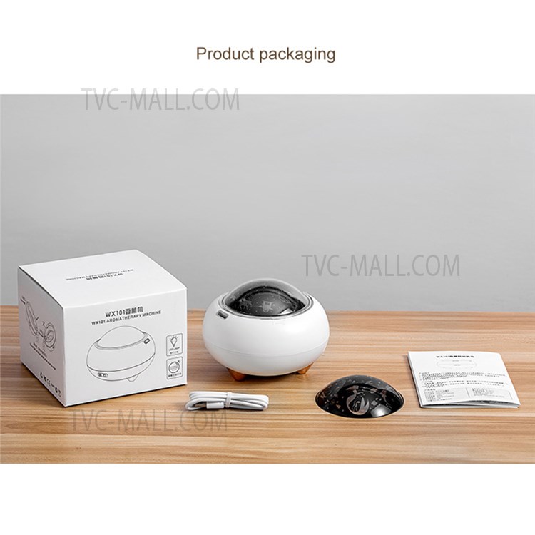 WX101 220ml Aroma Diffuser Household USB Mute Humidifier with Starry Night Light for Gym Bedroom Living Room Office - White-6
