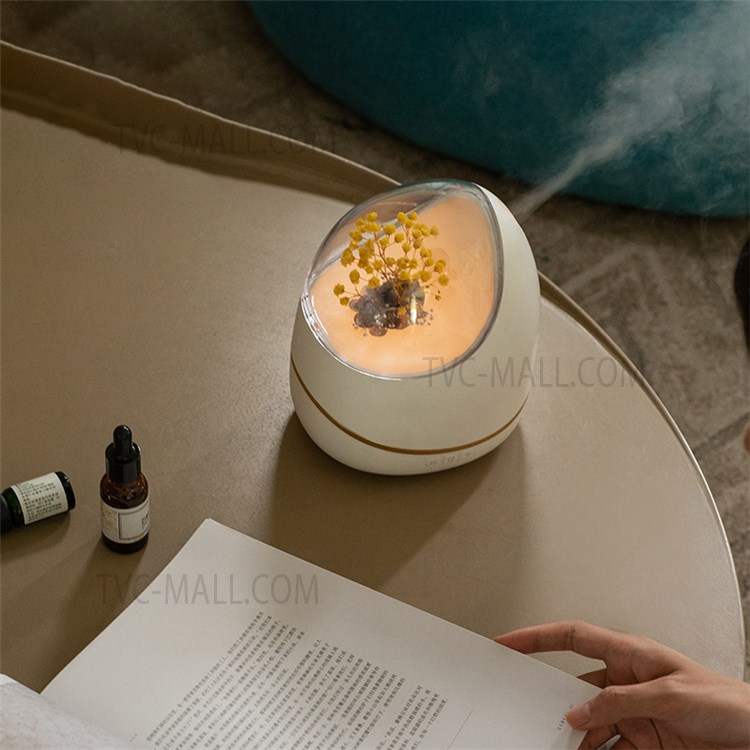 WX103 400ml Silent Aroma Diffuser Essential Oil Humidifier Smart Timing Mist Maker with Warm Night Light for Home Bedroom Office - Pink/US Plug-3