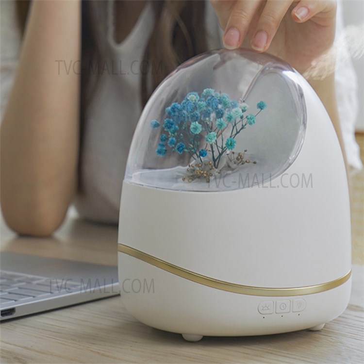 WX103 400ml Silent Aroma Diffuser Essential Oil Humidifier Smart Timing Mist Maker with Warm Night Light for Home Bedroom Office - Pink/US Plug-4